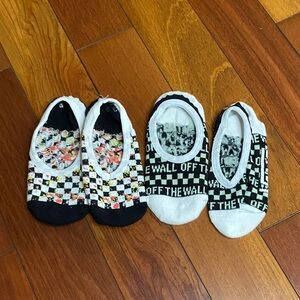 Vans no show socks Black, White, and multi colored